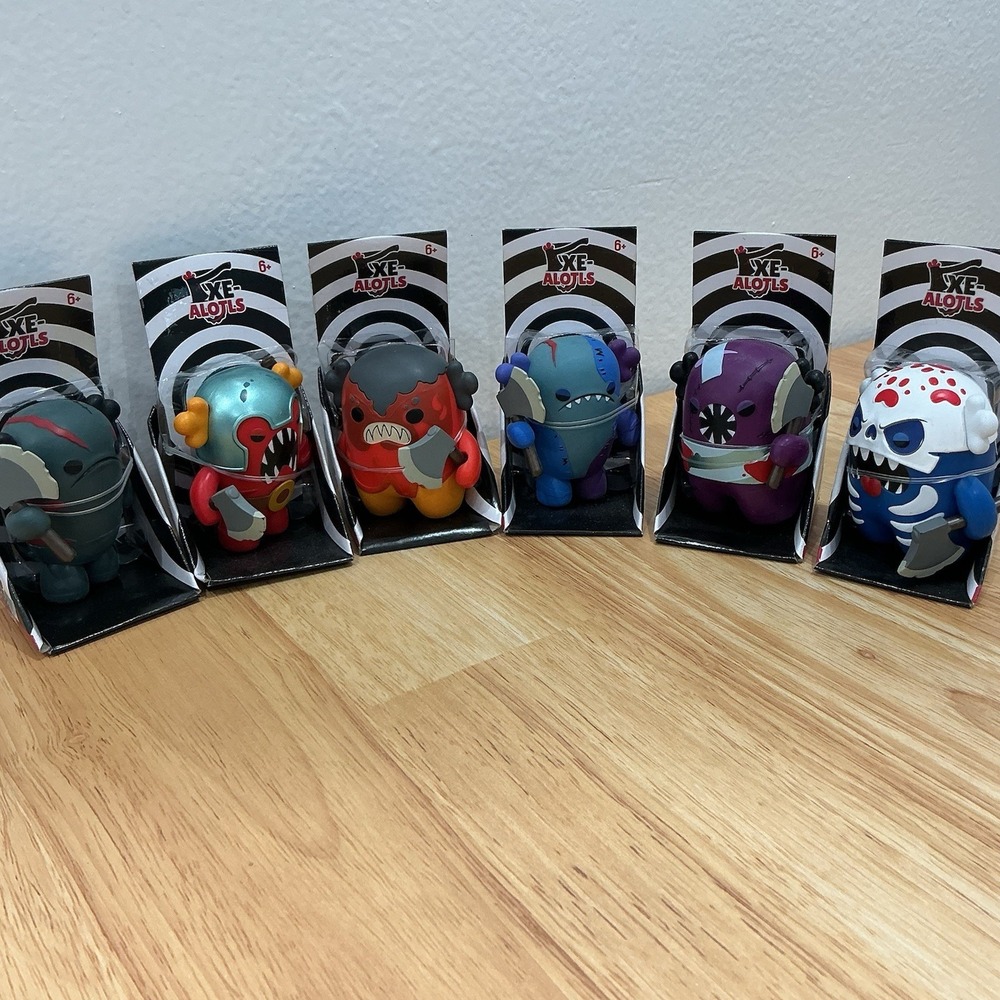 AXE-ALOTLS Series 1 Full Set Of 6‎ Axolotls Holding Axes 2" Figures New